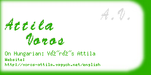 attila voros business card